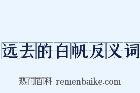 远去的白帆反义词是什么意思的图片